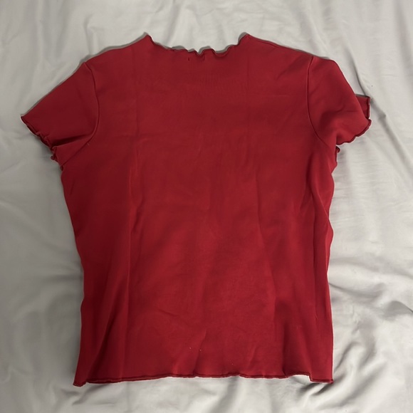 EUC red brandy melville crop top - Picture 2 of 2